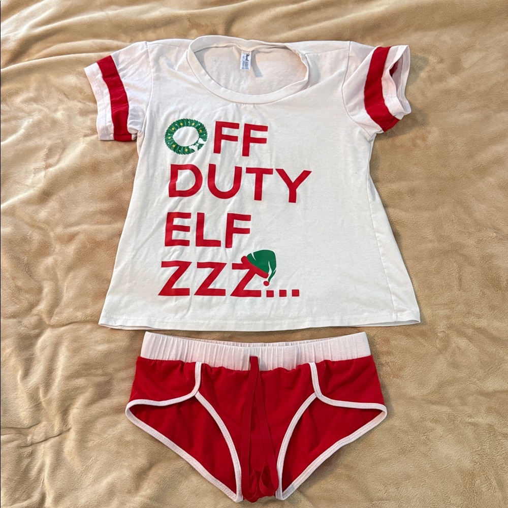 🎄Off Duty Elf Pajama Set -S 🎅🏼